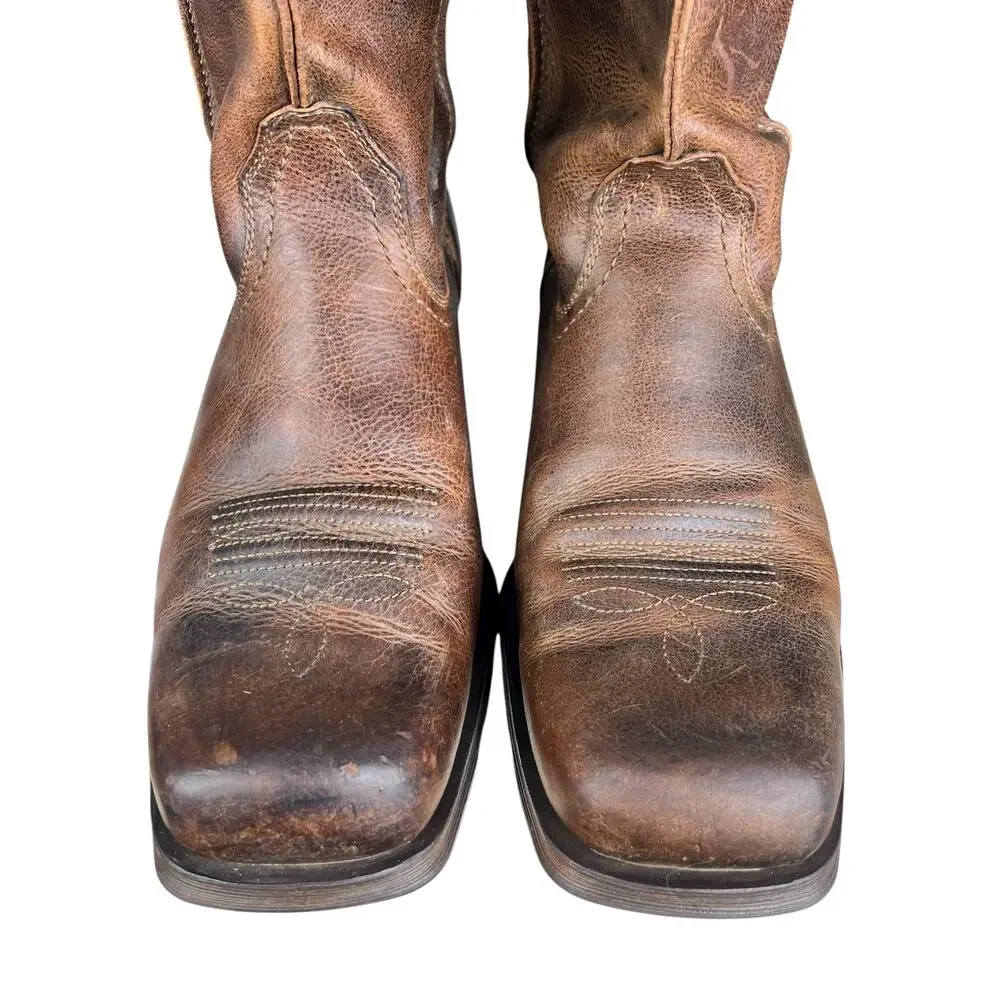 Ariat Men’s Rambler Brown Leather Distressed Cowboy Boot Size US 12 EE